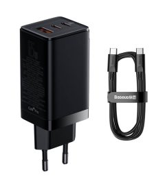 شارژر دیواری 65 وات بیسوس مدل GaN3 Pro-65W به همراه کابل USB-C