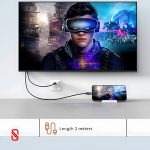 کابل تبدیل USB-C به HDMI اسلیکتو مدل SHC-02 طول 2 متر